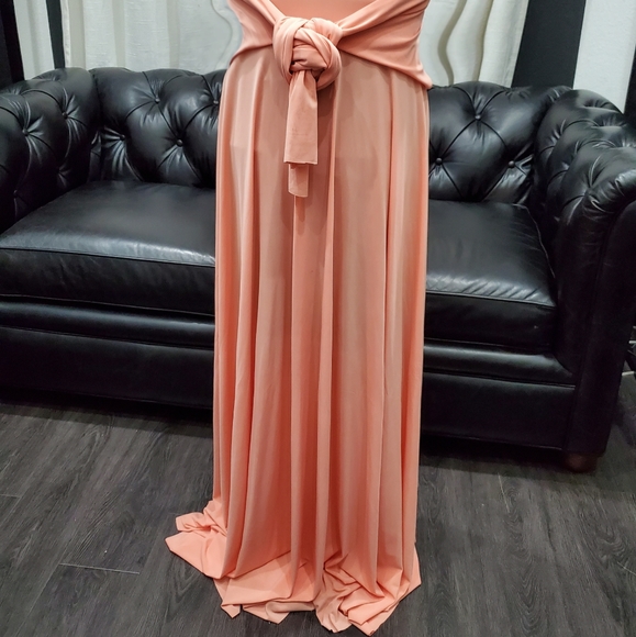 🔥FREE🔥$30Purchase Peach infinity wrapdress 1size - Picture 6 of 8